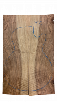 Top Walnut Europ. flamed, Character AA, 2-pcs. 8 mm